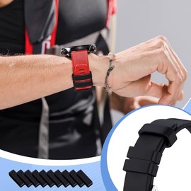 Esquirla 10pcs Correa de Reloj de Silicona, Banda de Reloj de Silicona, Repuesto Correa Reloj, Hebilla Seguridad Accesorio de Reloj, Estirable Deporte