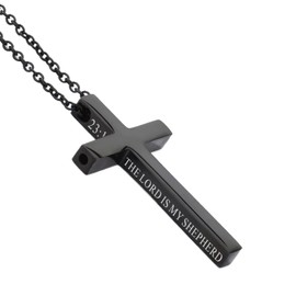 Breathlace,Cross Breathing Necklace for Anxiety Relief,Portable Necklace for Breathing Practice Meditation for Adults, Men, Women (Black)