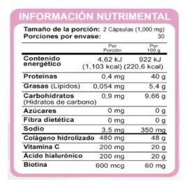 Widl Health Ácido Hialurónico | Colágeno Hidrolizado | Biotina | 60 Cápsulas