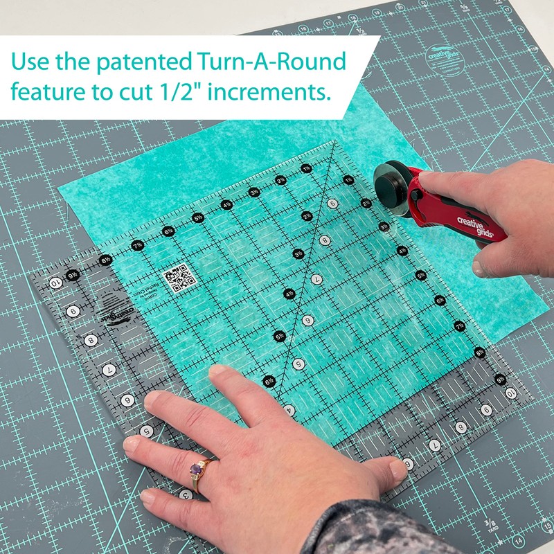 Creative Grids Quilt Ruler 18-1/2in x 18-1/2in Square – CGR1818