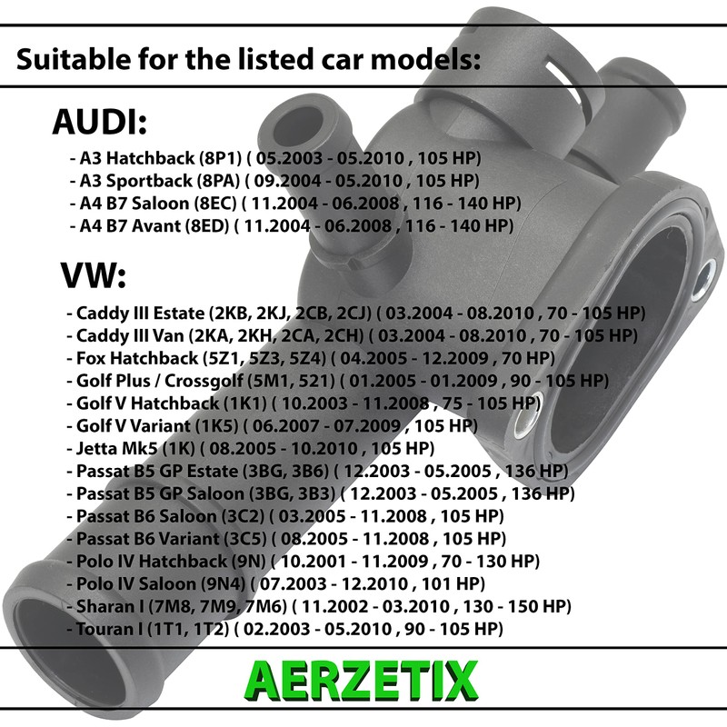 AERZETIX - C66183 - Coolant flange with gasket - cylinder