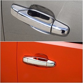 UFRAME Cobra-Tek Compatible with 2015-2016 Chevy Canyon Colorado 2014-2016 Chevy Silverado GMC Sierra Chrome Door Handle Cover 4D & Tailgate Handle Cover Combo Kit (No Passenger Keyhole)