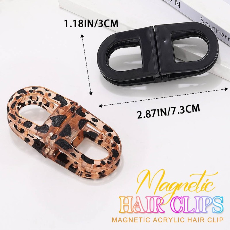 Magnetic Hair Clips Acrylic Claw Clips Hair Accessories for women