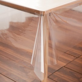 Rawgoodz - Mantel de plástico transparente, rectangular, 54 x 120 pulgadas, impermeable, resistente al aceite, resistente a las manchas, lavable para mesas de comedor