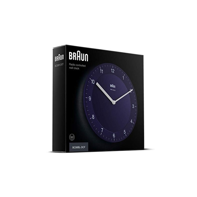 Braun Wall Clock, Blue, Normal