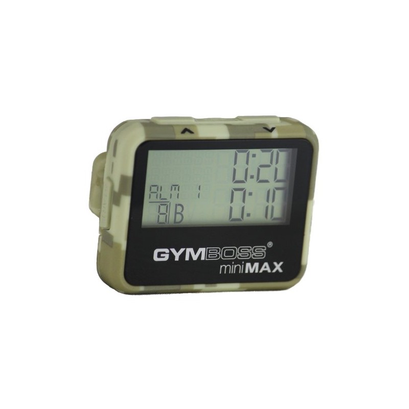 Gymboss miniMAX Interval Timer and Stopwatch - CAMOUFLAGE/TAN SOFTCOAT