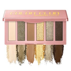 SUSIKEKI Paleta de Maquillaje de 6 Colores Mini Sombra de Ojos Desnuda Color Oliva Tono Neutro Sombra de Ojos Mate y Brillo Paleta de Maquillaje Nude 