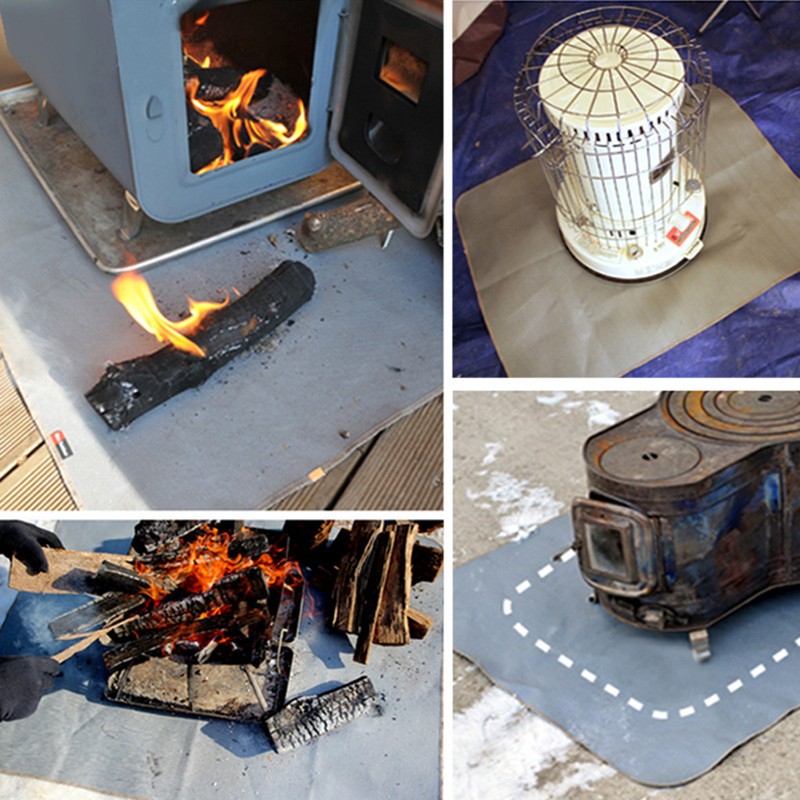 Outdoor Camping Fireproof Cloth Picnic Barbecue Heat Insulation Pad Flame