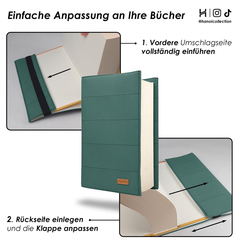HANOI Collection® Adjustable Padded Book Cover.Large Padded Book Cover.Book Cover