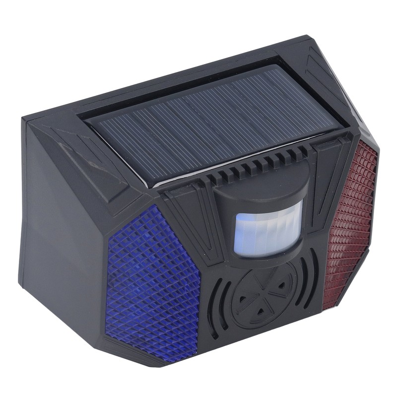 Solar Alarm Lamp IP65 Waterproof Infrared Siren Sound Light Alert