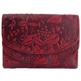 RFID Protection Small Wallet Leather Women Ladies Long Purse Purse Women Design (Red), red, classic wallet