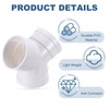 PATIKIL 3 Way Duct Splitter, 4" Socket PVC Y Shape