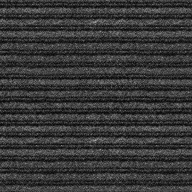 House, Home and More Indoor Outdoor Double-Ribbed Carpet Runner with Skid-Resistant Rubber Backing - Smokey Black - 4 Feet x 10 Feet