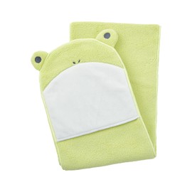 Libuhahato 27924-52 Wipe Towel, Animal Squishy Towel, Frog (Total Length: Approx. 43.3 inches (110 cm), Absorbent, Quick Drying, Soft