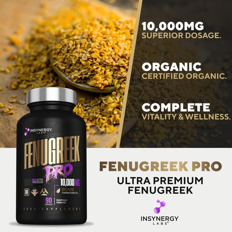 10,000MG Fenugreek Pro – Ultra Premium Organic Fenugreek Capsules –