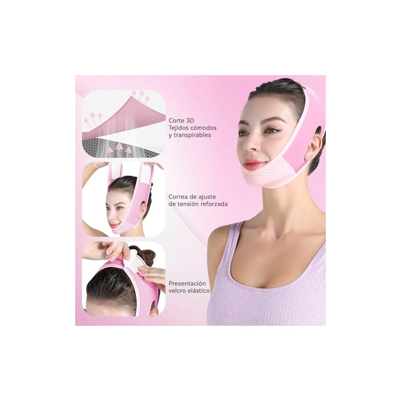 Faja Papada Facial Lifting,Adecuado Para Papada Con Función De Vendaje