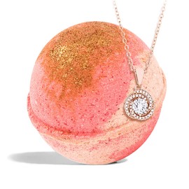Ivy & Bauble Handmade Aromatherapy Bath Bombs with Surprise Necklace Inside for Women | Fruity Scent | Made in USA | No Paraben, No Preservatives, No Phosphate | Large 10 oz