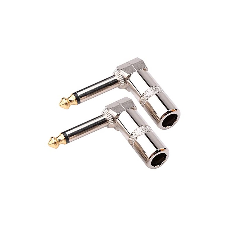 S SIENOC 2pk Audio 6.35 mm 90 Degree Male to