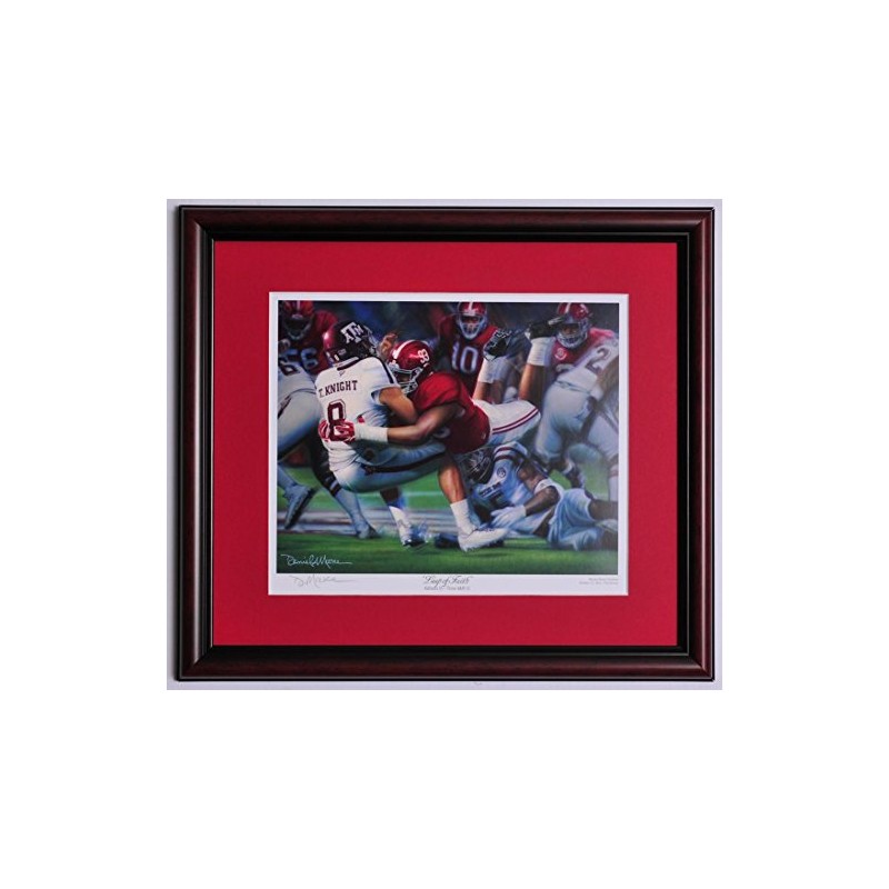 Alabama Football Framed Print Leap of Faith by Daniel Moore