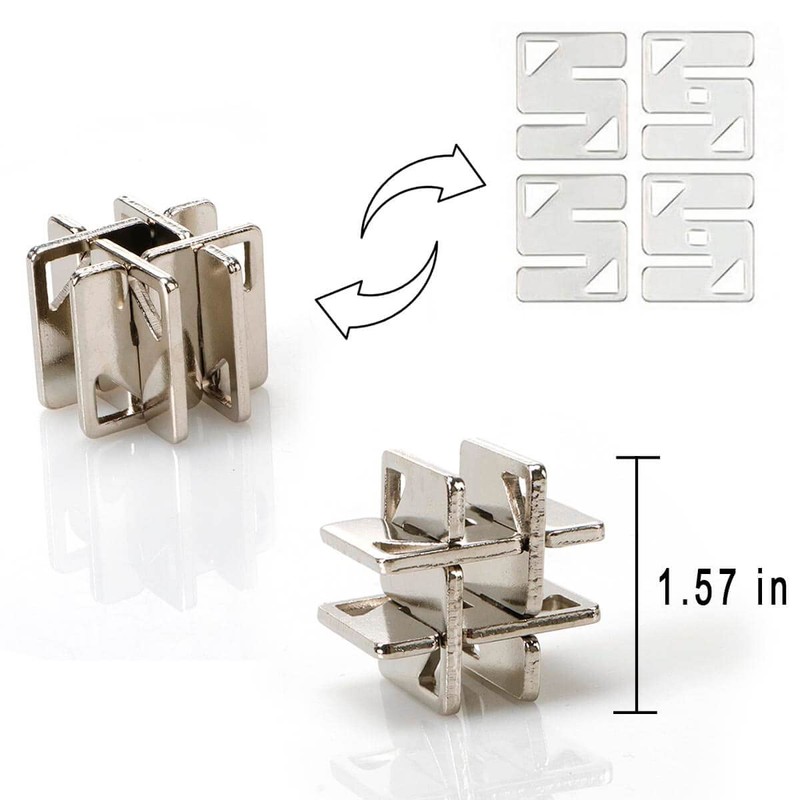 MHY 3PCS Large Size Brain Teasers Puzzles，Metal Cast Puzzle Game