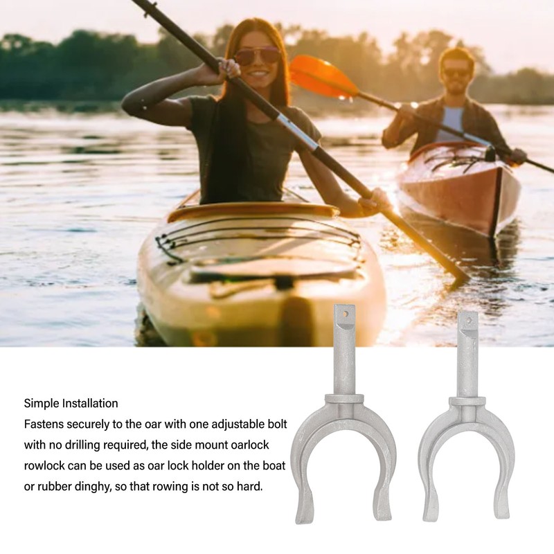2Pcs Rowlock Socket Bracket 2in Aluminum Portable Durable Side Mount