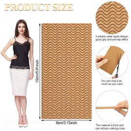 8 Almohadillas Antideslizantes de Parte Inferior de Zapatos Protector de Suela Autoadhesivo Agarres Antideslizantes para Zapatos Almohadillas para Suela de Zapatos (Negro, Carne, 5.9 x 3.2 Pulgadas)