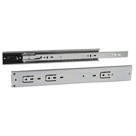 Amig - Metal Rail Guides Set | Self Locking | 30kg Load Capacity | Ball Bearings Corrosion Resistant Steel | For Cabinets & Drawers 250 x 45mm Alloy Steel