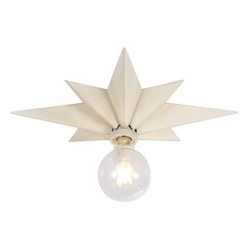Airposta 16 inch Flush Mount Ceiling Light, Modern Farmhouse White Star Ceiling Light, Vintage Star Light Fixtures Ceiling for Hallway, Entryway, Study Room, Bedside, Stair, Foyer, Kitchen, Bathroom