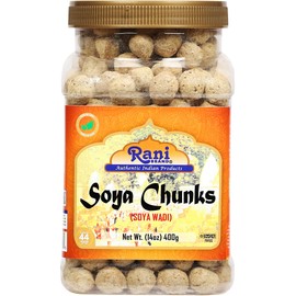 Rani Soya Chunks Nuggets (High Protien) Vadi 14oz (400g) ~ All Natural, Salt-Free | Vegan | No Colors | Gluten Friendly | NON-GMO | Kosher | Indian Origin | Meat Alternate Substitute