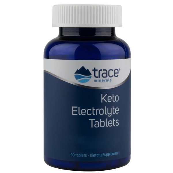 Trace Minerals Research, Keto Electrolyte Tablets (Compresse Elettrolitiche), 90 Compresse vegane, Testatpo in Laboratorio, Vegetariano, Senza Glutine, Senza Soia, Senza OGM