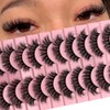 SISIYDY Mink Lashes Wispy Full Strip Short Fluffy Lashes 16mm