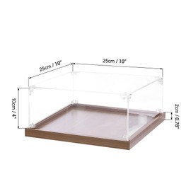 MECCANIXITY Acrylic Display Case, 10''x10''x4'' Clear Display Box Assemble Dustproof Storage Organizer Showcase for Collectibles Action Figures