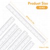12 PCS Clear Straight Edge, 30cm/12in Clear Plastic Ruler, Thick