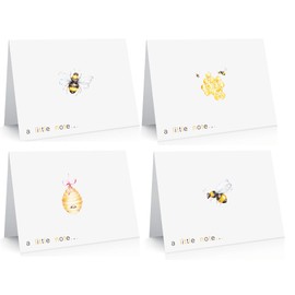 12 x Simple Premium Bee Note Cards Made from Recycled Paper