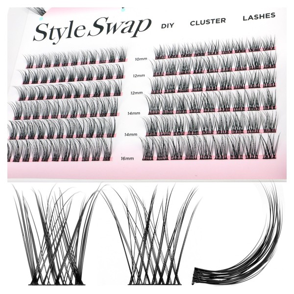 BEYELIAN CDD01+ CDD09 Individual Eyelashes, Cluster Eyelashes, 144 Pieces, 10-16