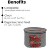 Christmas Wreath Storage Bag,Collapsible Felt Holiday Garland Container with Zipper