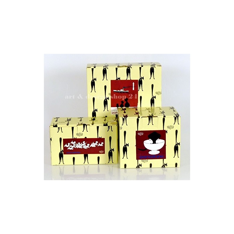 L'Alignement (Cats in a Row) Dubout Cat Resin Ornament DUB22