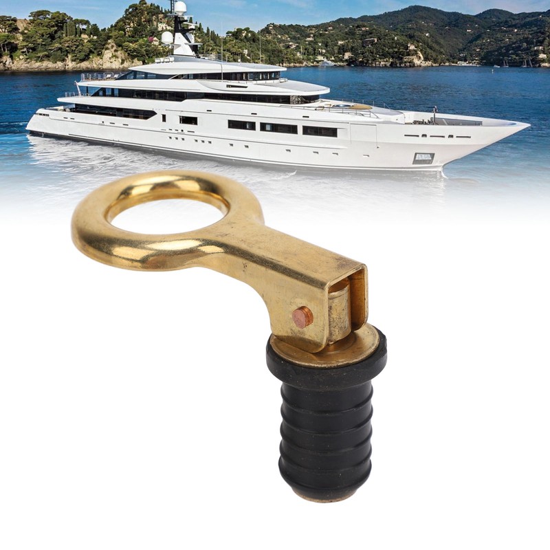 Snap Handle Drain Plug Rubber Brass Twist Design Long Lasting