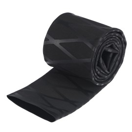 sourcing map Shrink Tube for Fishing Rod Handles, 40mm Diameter, 65mm, Flat 3.3ft 1.8:1, Black