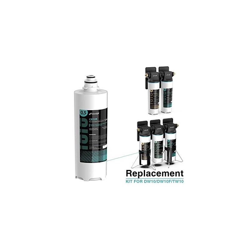 Frizzlife CB10R-HF Replacement Housing Kit With CB10R Filter Cartridge Inside