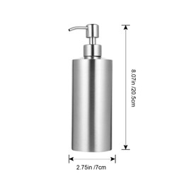 Cabilock 550ml Stainless Steel Soap Dispenser Empty Bottles Metal Refillable Soap Dispenser Shampoo Bottle for Liquids Skincare Lotion Cosmetic Shampoo Storage Pump Bottle