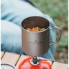 Boundless Voyage Single Walled Titanium Cup with Lid Folding Handle
