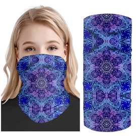 Face Scarf Cover Mask Bandana | Reusable Face Mask Covering Mouth Nose Cover | Protect from Dust Sun Bandanas | Neck Gaiter Blue Star