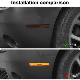 NoBrand Side Marker Smoked Light Cover Fender Flares Light Trim Exterior Accessorie