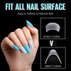 TOMICCA Short Coffin Nail Tips, Acrylic Half Cover Nail Tips