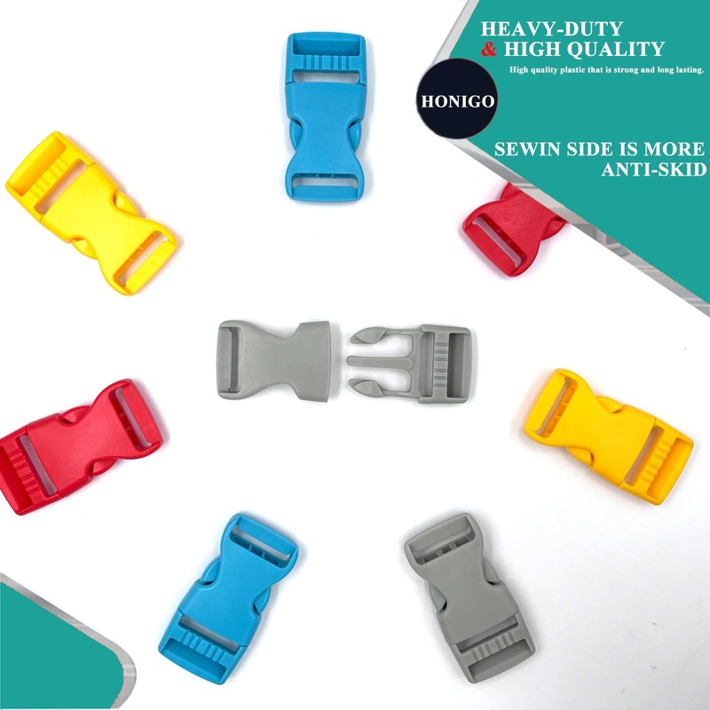 honigo 8 Pack Quick Side Release Buckle Flat 1 Inch