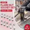 12030 10 Piece 3/8" Drive Metric Flare Nut Socket Set
