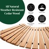 Plow & Hearth 4' Curved Outdoor Wooden Pathway | 18"