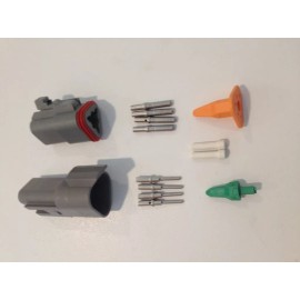Deutsch DT06 – 3S & DT04 - 3P 3 Pin Connector kit & 16-20 GA Nickel Contacts