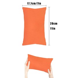 tintoke Mini Pillow, Travel Pillow, 30 x 20 x 4 cm, Small Pillow, Machine Washable, Mini Pillow for Travel, Neck Pillow Inflatable in Smaller Women's Size, Suitable for Adults, Travel (Orange)